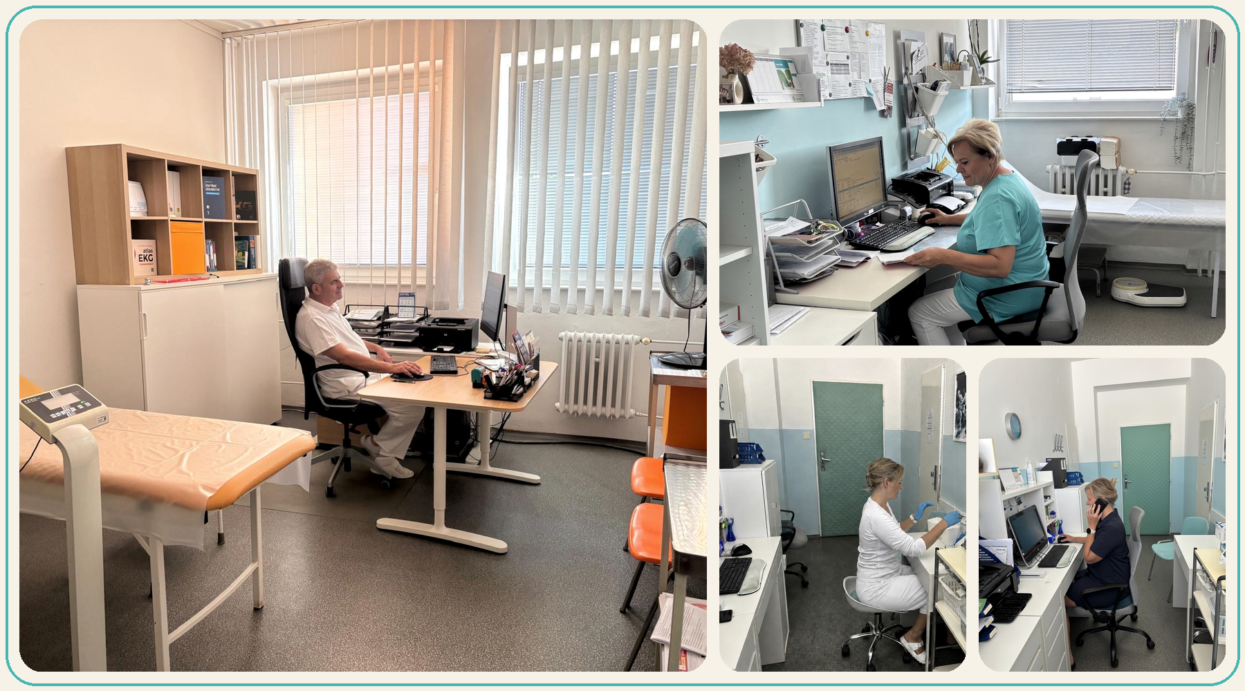 Tým interní a diabetologické ambulance při práci v ordinaci